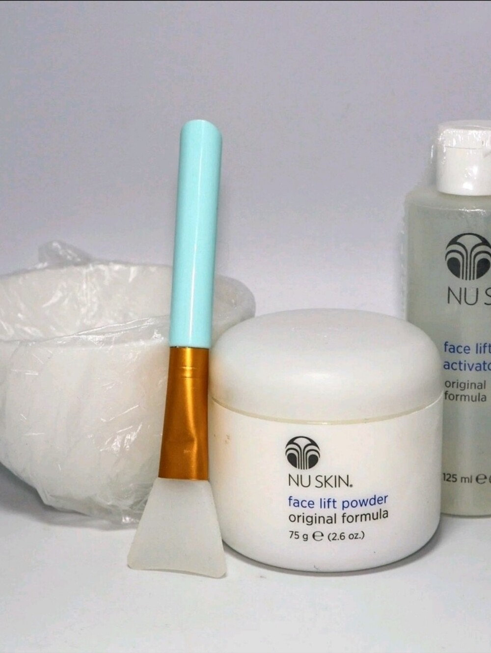 Nu Skin Face Lift Activator & Lift Powder Instant Lift Kit NEW W Mixing Bowl